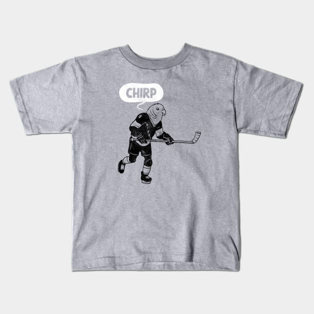 Hockey Chirp (black version) Kids T-Shirt by toadyco